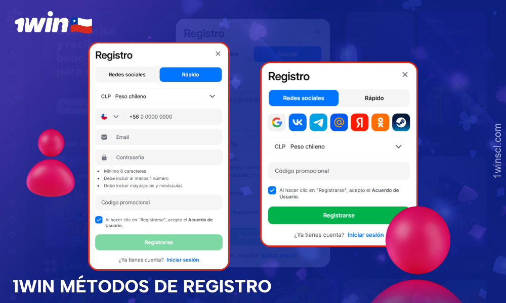 En 1Win Chilli puede inscribirse por teléfono o correo electrónico, o a través de las redes sociales